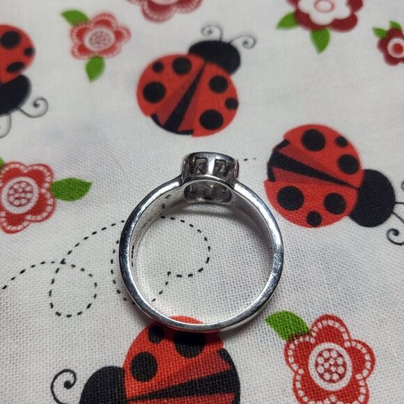 Cushion Cut CZ Sterling Silver Ring - Picture 4 of 6